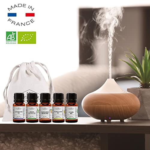 Pack de 5 aceites esenciales - Selección de invierno - Ravintsara, Eucalypto radiado, Menta piperita, Niaulí, pino silvestre - MY COSMETIK - 5 x 5 ml