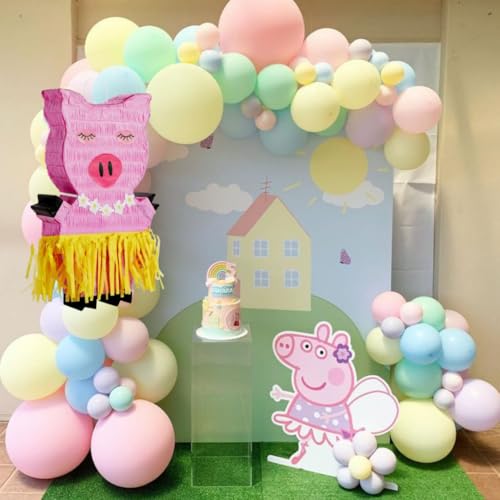 Image of Wanna Party Pig Pinata for Pig Theme Birthday Decorations, Jungle Animal Party, Safari Theme, Farm Animal Theme Birthday Party Favors
