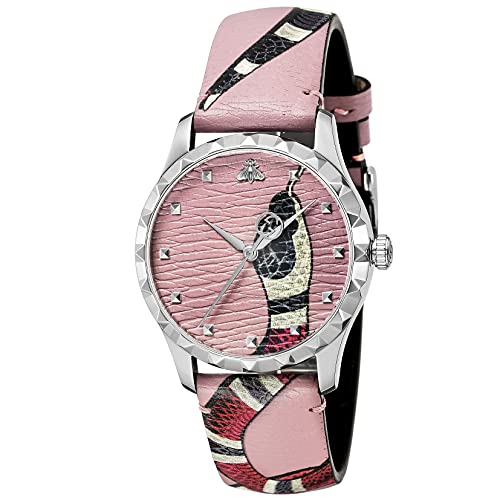 [GUCCI(グッチ)] レディース 腕時計 G-timeless ピンク文字盤 クォーツ ステンレススチール カーフレザー YA1264083 [並行輸入品]
