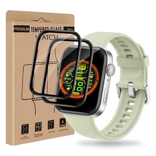 Cable Leader 2 Stück Schutzfolie für Panzerglas für Huawei Watch Fit 3 Ultradünn Ultra-Klar Kristallklar 100% Touchgenauigkeit Frei von Kratzern Splitterfest Stoßfänger Huawei Fit 3 Folie