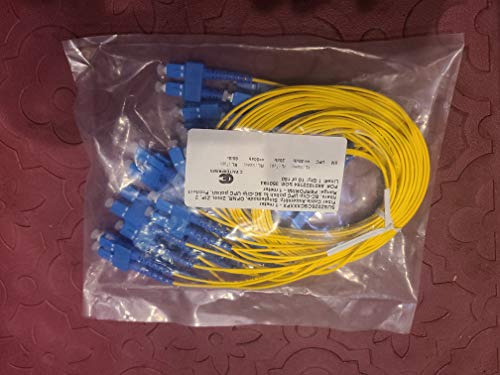 Image of FiberCablesDirect OS2 Single-Mode Fiber Patch Cable | Length Options: 0.5M-300M | SC to SC | 50M (164.04ft) | Duplex 9 /125m | 1G /10G SFP & 10GBASE Compatible | Yellow OFNR PVC