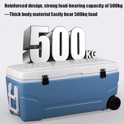 Caja térmica aislada para mariscos, caja de hielo grande de plástico para uso al aire libre, perfecta para peces, alimentos, fiestas, camping y actividades de playa