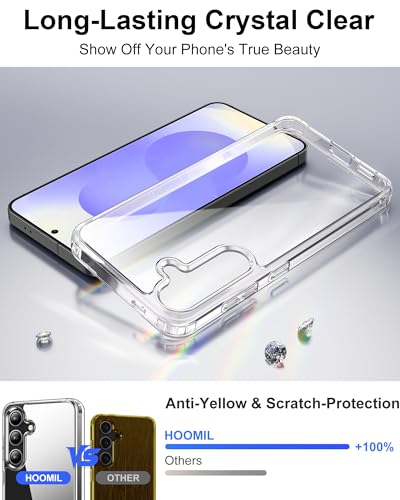 Image of HOOMIL Case for Samsung Galaxy S25, Anti-Yellowing, Clear