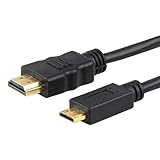 6 Ft High Speed Mini HDMI to HDMI Cable with Gold Plated Connectors - A Male to Type B Male Mini HDMI Cable