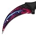 Andux Karambit Knife Camping Hunting Tool with Cord ZD-01 (Purple-Black)