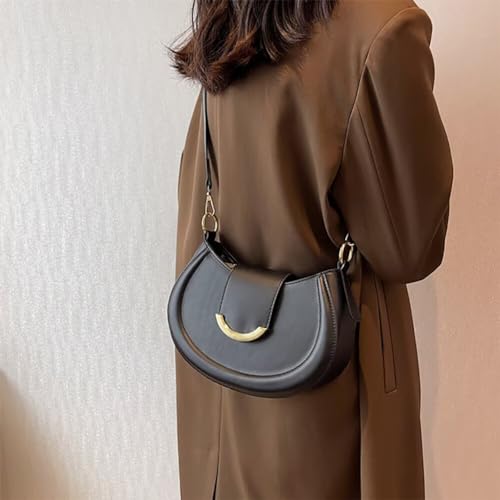 Image of Vegan Leather Shoulder Bag for Women Hobo Crossbody Purse | Structured Vegan Leather, Adjustable Strap, Hobo Style, Shoulder & Crossbody Wear, Magnetic Flap