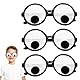 DASHUAIGE 3 Stück Lustige Brillen mit Wackelaugen, Schüttel-Augen-Partybrillen für Foto-Requisiten, Kostümzubehör, Cosplay und Erwachsene Kinder-Party