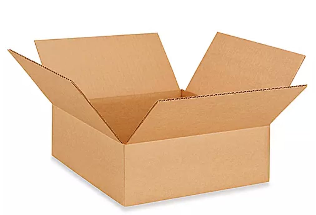 Generic 12x12x4 Shipping and Packing Box (5 Pack), Kraft, BXSW12124x5