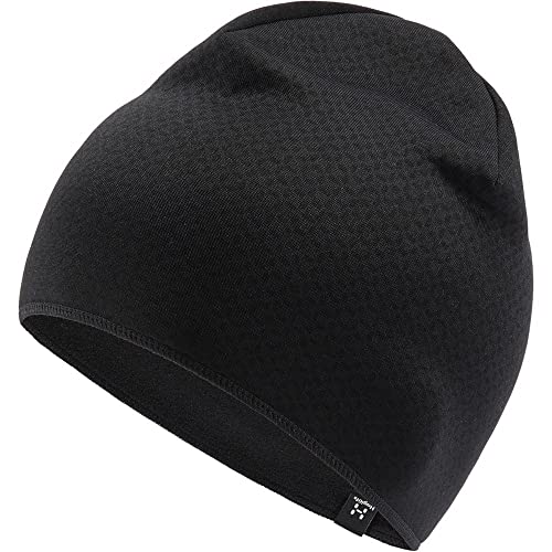 HAGLOFS 605138_2CT Fanatic Print Beanie Hat Unisex True Black/Magnetite Größe S/M