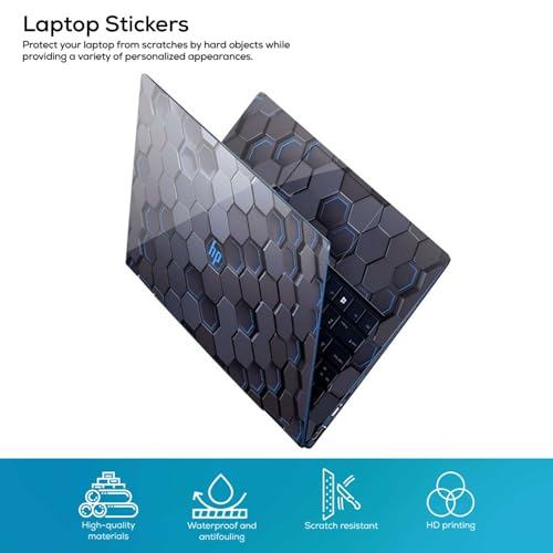 Image of DSGN 134 Full Body Laptop Skin Bubble-Free| Laminated| Removable| HD Quality Sticker for Laptops Upto 15.6 Inches Compatible with Hp