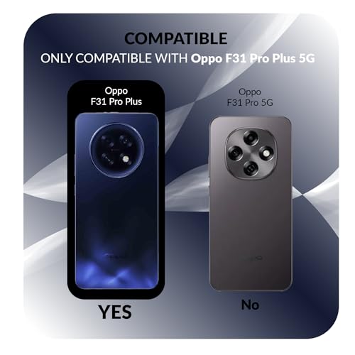 Image of Back Cover Case + Screen Protector for Oppo F31 Pro Plus 5G | Transparent Black | PC Anti Yellow Mobile Phone Case Cover for Oppo F 31 Pro Plus / F31 Pro Plus 5G | 360 Degree Protection