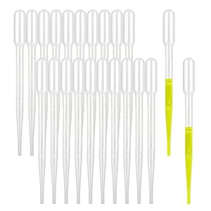 50PCS 3ml Pipettes Plastic Transfer Pipettes Eye Dropper, Essential Oils Pipettes Dropper Makeup Tool by moveland