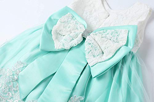 Baby Girls Christening Wedding Birthday Pageant Lace Dress Bowknot Flower Dresses Baptism Tutu Gown 0-24M3