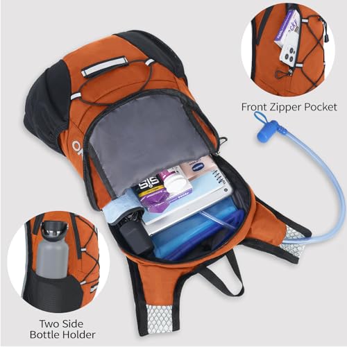 Image of Lightweight Hydration Backpack, Running Backpack with 2L Water Bladder, Hydro Water Daypack for Cycling Hiking Rave for Men Women