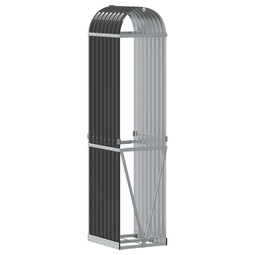 Genérico Leñero Antracita 40x45x170 cm Acero galvanizado,Casa y jardín,Accesorios para hornos de leña y chimeneas,Bolsas y Soportes de leña-364558