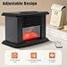 Mini 1000W 3D Electric Fireplace,Portable Electric Fireplaces,Freestand Practical Heater Flame Stove Realistic Effects for Living Rooms, Bedrooms, Basements,RVs, Offices
