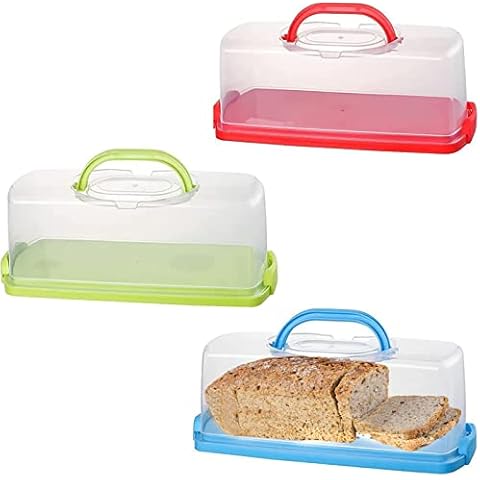 Cezoyx Panera portátil de 3 piezas con asa y recipientes rectangulares Cover