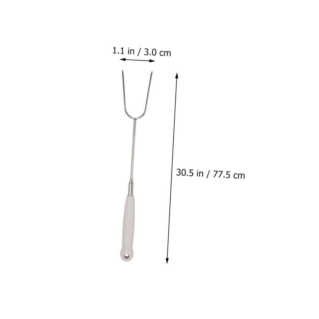 FONDOTIN 2Pcs Telescopic Barbecue Forks Stainless Steel Versatile Meat Forks for Outdoor Grilling Extendable Bbq Tools for Camping Picnics and Family Gatherings