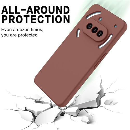 Image of FIRST MART Matte Silicone Back Cover for Nothing Phone 3A - Brown