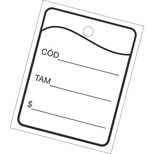 Cromus TAG-BC Etiqueta Para Marcacao Tag 30x38mm Cartao Branca , Pacote com 1000 Grespan, Multicor