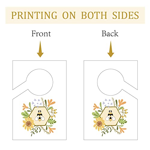 CREATCABIN 6Pcs Bee Closet Label Dividers Clothing Rack Size Dividers Hanger Dividers for Clothing Rectangular Shower Registry Nursery Closet Organizer Dividers Gift Supplies for Girl Boy - Image 3