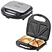 HomeTronix 2 Slice Sandwich Toaster – Deep Fill Toastie Maker with Non-Stick Plates, Cool Touch Handles, Easy Clean Stainless Steel Design – Black