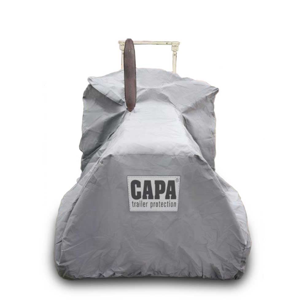 CAPA® Traktor Schutzhülle TC-01 Größe S – Atmungsaktive & Wasserabweisende Abdeckhaube für kleine (Oldtimer-) Traktoren – UV-beständig, grau – 290×150×160 cm