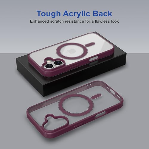 Image of amazon basics Back Case Cover for iPhone 17 | Scratch-Resistant Back Cover | Wine Red