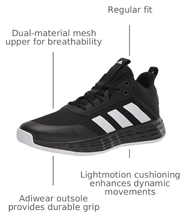 Adidas Mens Ownthegame 2.0 Black/Cloud White/Carbon 11 by adidas - Used condition - Image 2