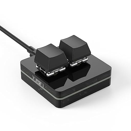 BRIMFORD Teclados de Juego programables USB-C Personalizados Copiar Pegar 2 Teclas con luz LED Teclado mecánico Intercambiable en Caliente (Black no Word) | Ya disponible en tu tienda friki favorita! En mundofriki.es!