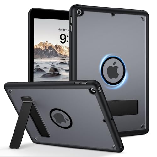 Étui pour iPad 9.7 antichoc mat translucide noir avec anneau magnétique MagSafe intégré