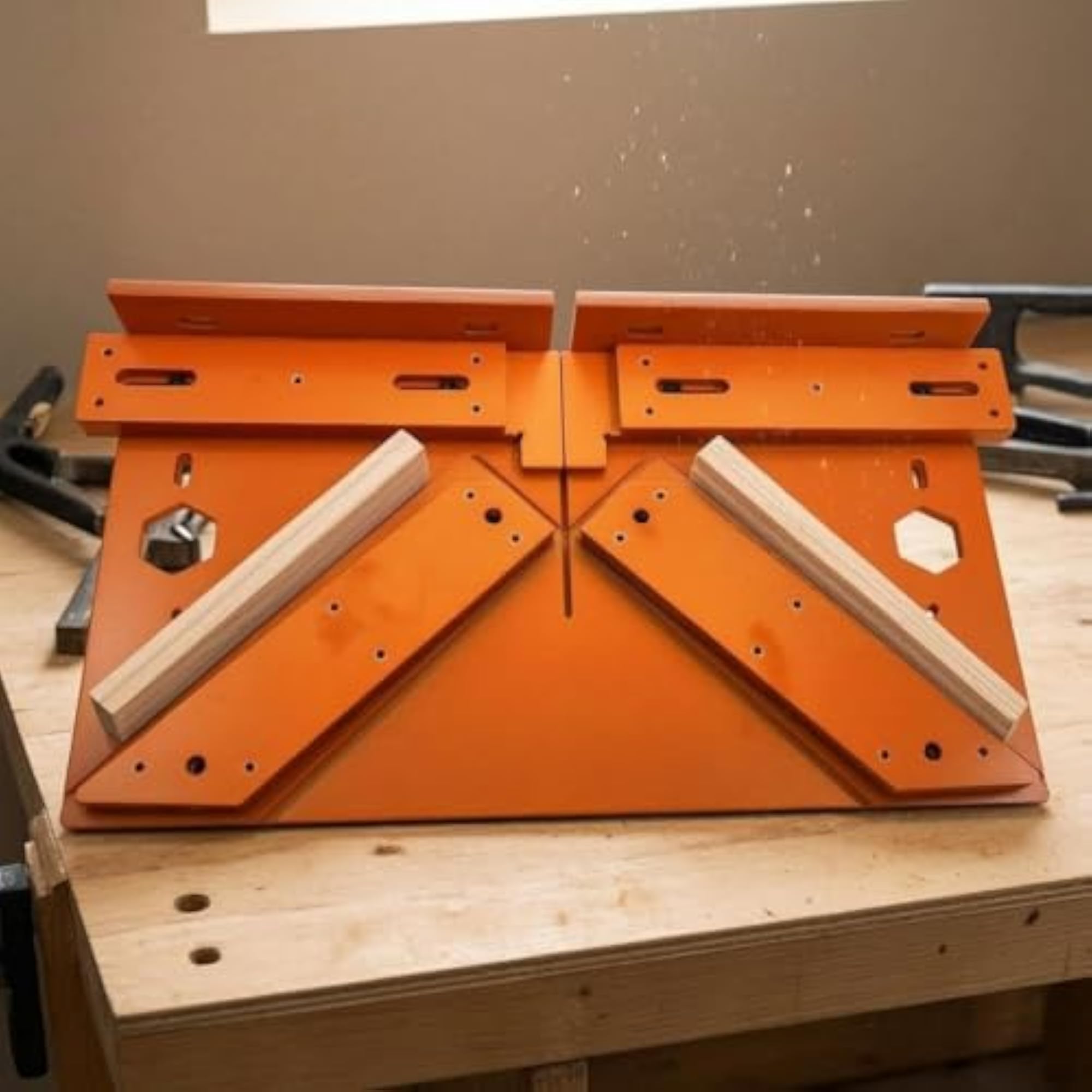 Metal Miter-Cutting Template for Door Trim
