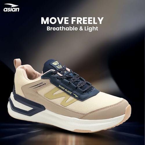 Image of ASIAN Civic-01 Men's Sports Running Shoes | Lightweight Sneakers with Breathable Mesh Upper, Shock-Absorbing Cushion Midsole & Non-Slip Outsole for Running, Walking & Gym
