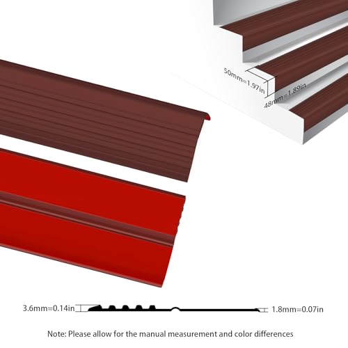 Nez d'escalier antidérapant haut de gamme imperméable café