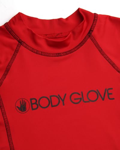 Body Glove Boys Swim Shirt - UPF 50+ Quick Dry Sun Protection Short Sleeve Rash Guard for Boys Kids Swimwear (Sizes: 5-14)3
