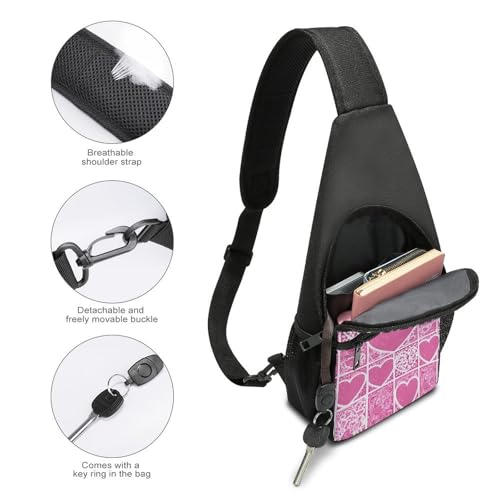Bolso tipo sling blanco para senderismo y viaje unisex miniatura 4