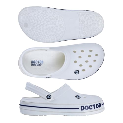 Image of DOCTOR EXTRA SOFT Men's Ultra Soft Casual Clogs /Sandals with Adjustable Back Strap for Adult | Comfortable | Light Weight | Stylish & Anti-Skid | Waterproof & Everyday Use Mules for Gents & Boys D-502