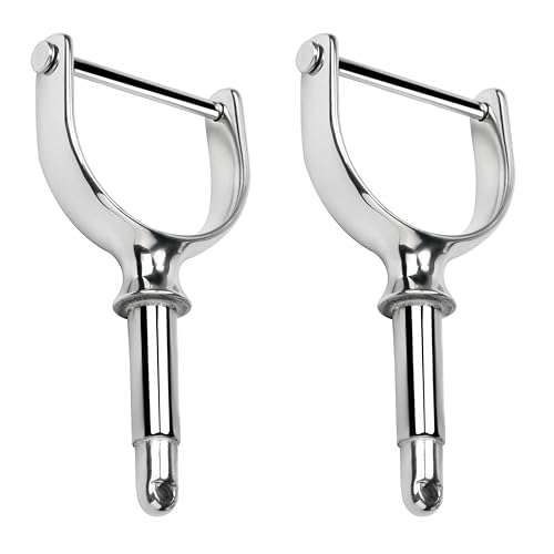 RedSnake Marine Oarlock Socket 316 Stainless Steel Heavy Duty Clamp on Shaft Rowlock Oarlock Side Mount or Yacht Boats Water Rafts Kayaks Dinghy Lifeboat2-Pack (Circular Fixation)
