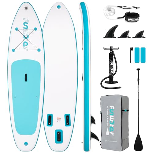 FunWater 320CM Aufblasbar Stand Up Paddling Board SUP– Paddel, Rucksack, 3 Flossen, Pumpe...