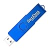 Unidades flash USB de 128 GB, 1 paquete de unidades de pulgar de 128 GB con luz LED para almacenamiento y copia de seguridad (1 unidad, azul)