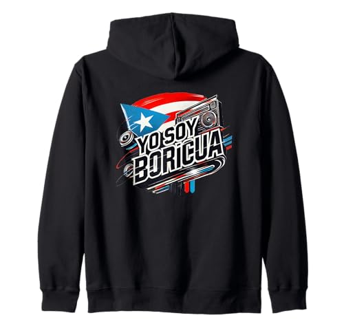Yo Soy Boricua Drapeau Portoricain Radio Musique Salsa Cool Fun Sweat à Capuche