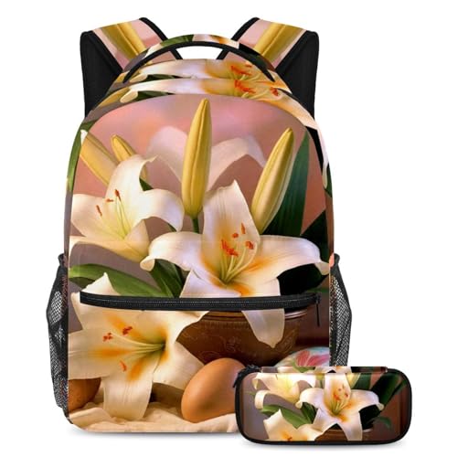 Sac à dos grande capacité enfants avec trousse à crayons cartable adolescents garçons filles