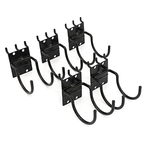 VICTORY DISPLAY & STORE FIXTURE MFG Heavy-Duty Garage/Garden Tool Utility Hook fits Both Slatwall and Pegboard, Pack of Three or Five (Quantity 5) (5)