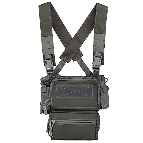 Tactical CRX Vest Airsoft Ammo Chest Rig Armor X Harness Rifle Pistol Magazine Pouch