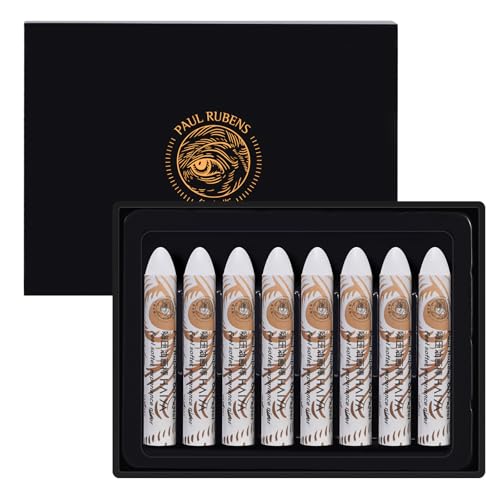Paul Rubens オイルパステル ホワイトオイルパステル8点セット クリーミーな質感 ブレンドしやすい Bullet HeadsHAIYA オイルパステル アーティストや初心者向け 絵画や描画用画材