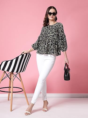 Image of OOMPH! Women's Floral Relaxed Fit Tunic Shirt
