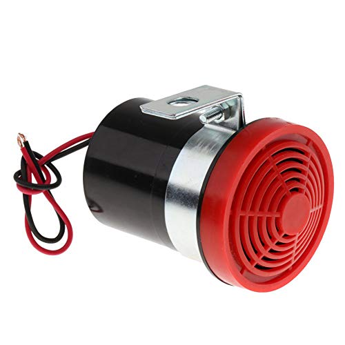 Keenso Alarma de Marcha Atrás de 12 V, Zumbador de Bocina de Respaldo Impermeable con Salida de 110 DB, para Vehículos de Ingeniería, Automóviles y Camiones (Rojo)
