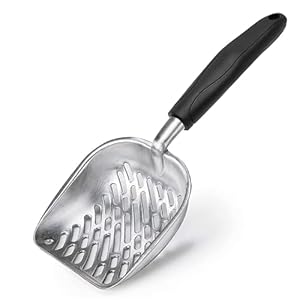 VIEVRE Katzenstreuschaufel Metall mit Gummi-Griff