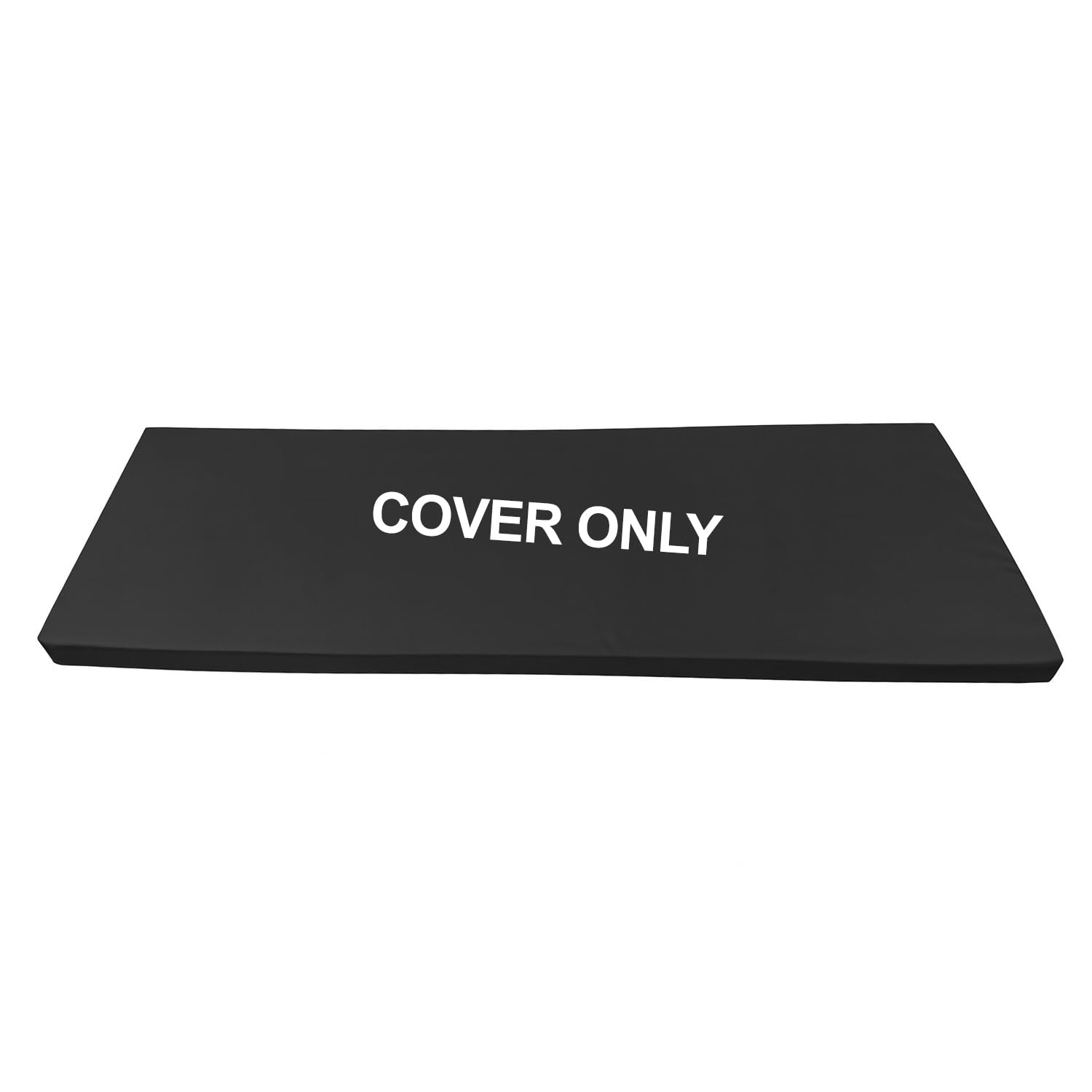 David & Amaya Replacement Cover Only for Rattan Patio Garden Bench Cushions,Water-Resistant Polyester Fabric Indoor/Outdoor Seat Pad's Zip Cover (Foam Not Included) (Black, 128 x 50 x 5cm(50.25x20x2)