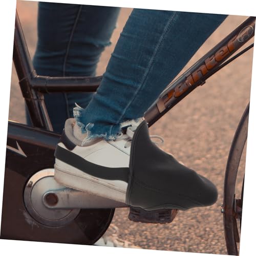 Totority 2 unidades de fundas para zapatos antiviento para ciclismo y bolos, fáciles de poner con cremallera, cálidas para uso al aire libre miniatura 3